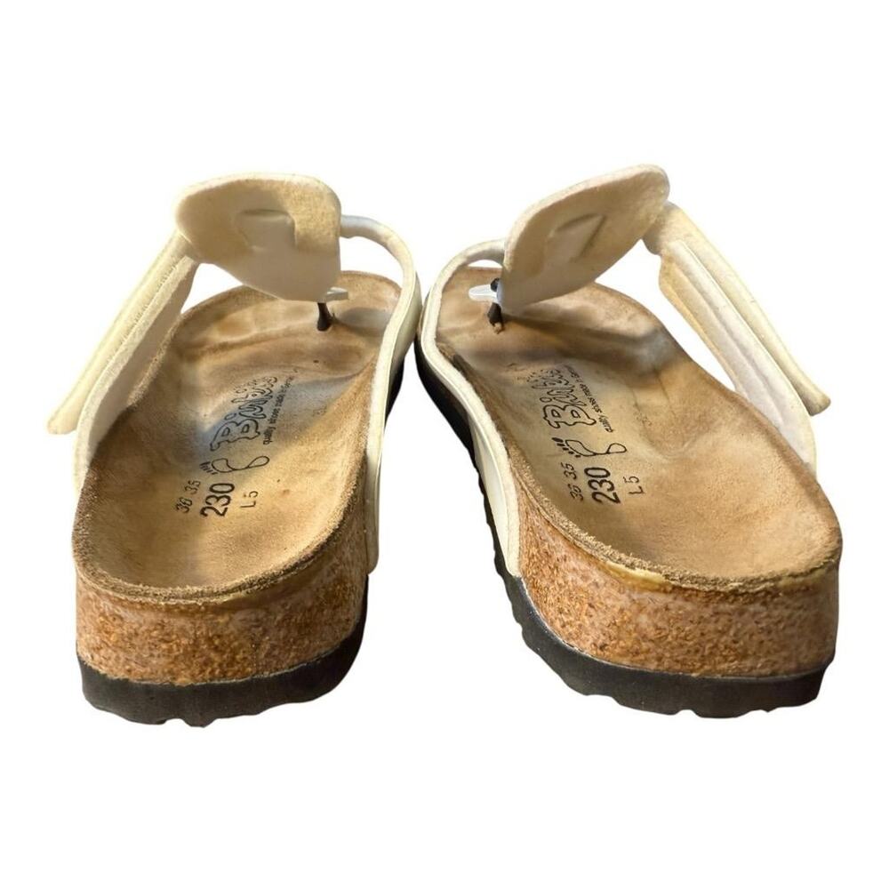 Birki's Birkenstock Gizeh Slide Sandal Cream Women size 36 US 5 - Picture 4 of 7